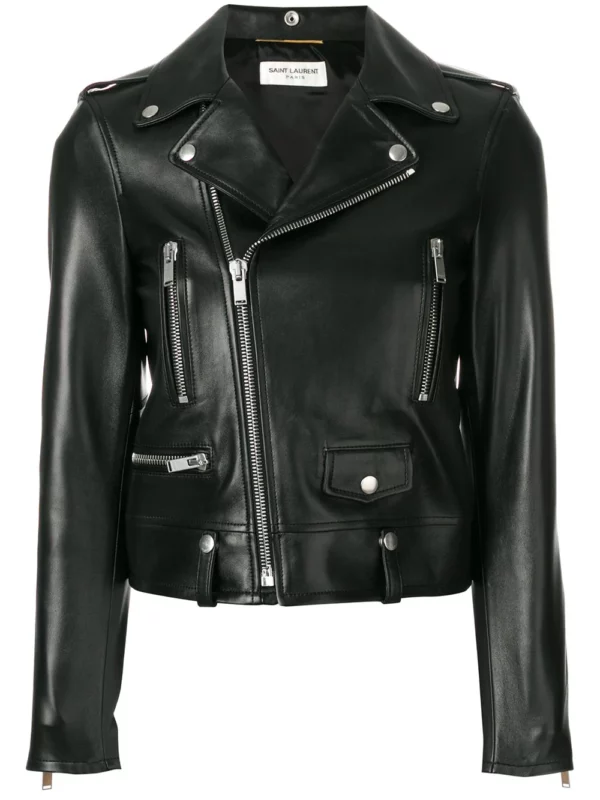 Saint Laurent-  Leather biker jacket